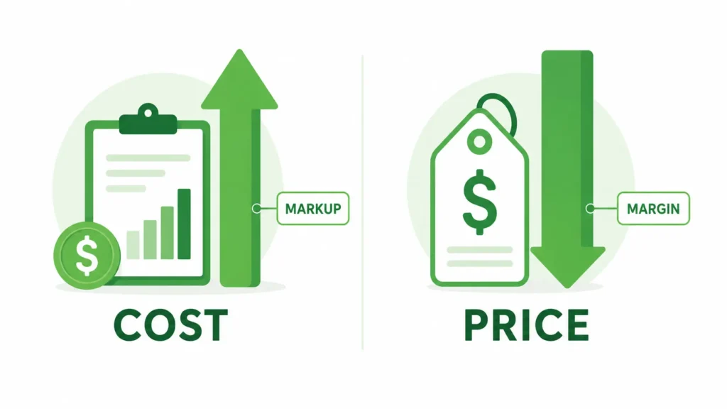 markup vs margin difference explained with formula